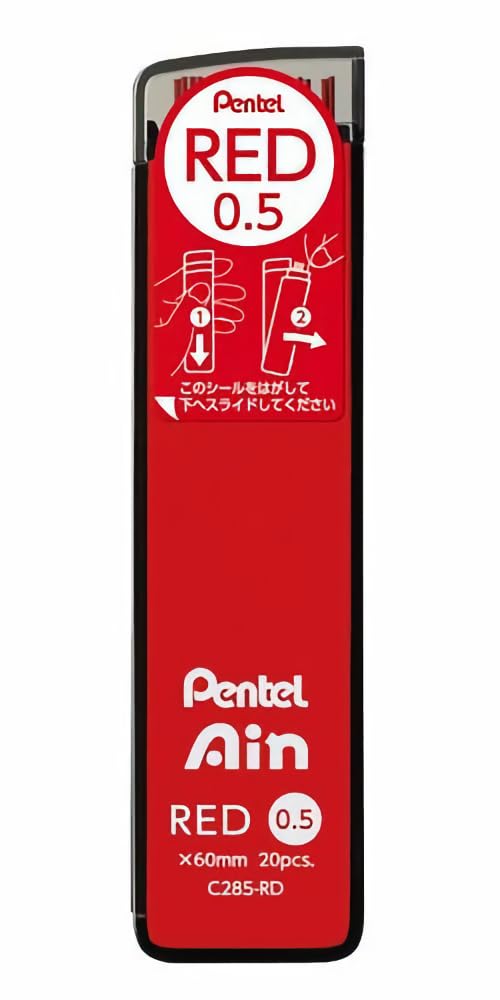 Pentel 0.5mm Mechanical Pencil Refill Lead - Red