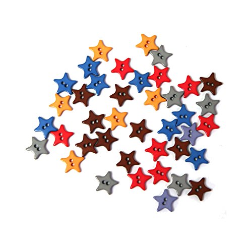 NBK kyandyiminibotan Star Shape approx. 10 mm Mix Color Glossy 40 A Pack LW136