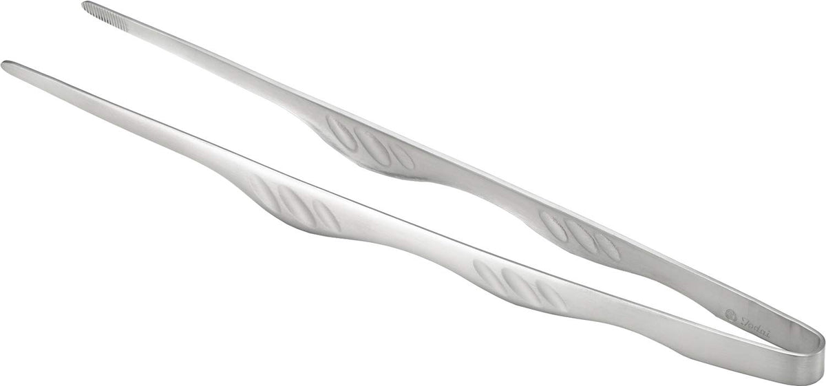 Yoshikawa 3072043 Tongs, Made in Japan, Yakiniku Tongs, Non-Stick Tips, Non-Slip, Stainless Steel, Easy to Grip, Cooking Tongs, Silver