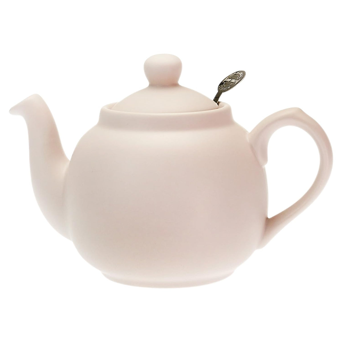 London Pottery Farmhouse Small Teapot with Infuser in Gift Box, Ceramic, Nordic Pink, 2 Cup (600 ml)