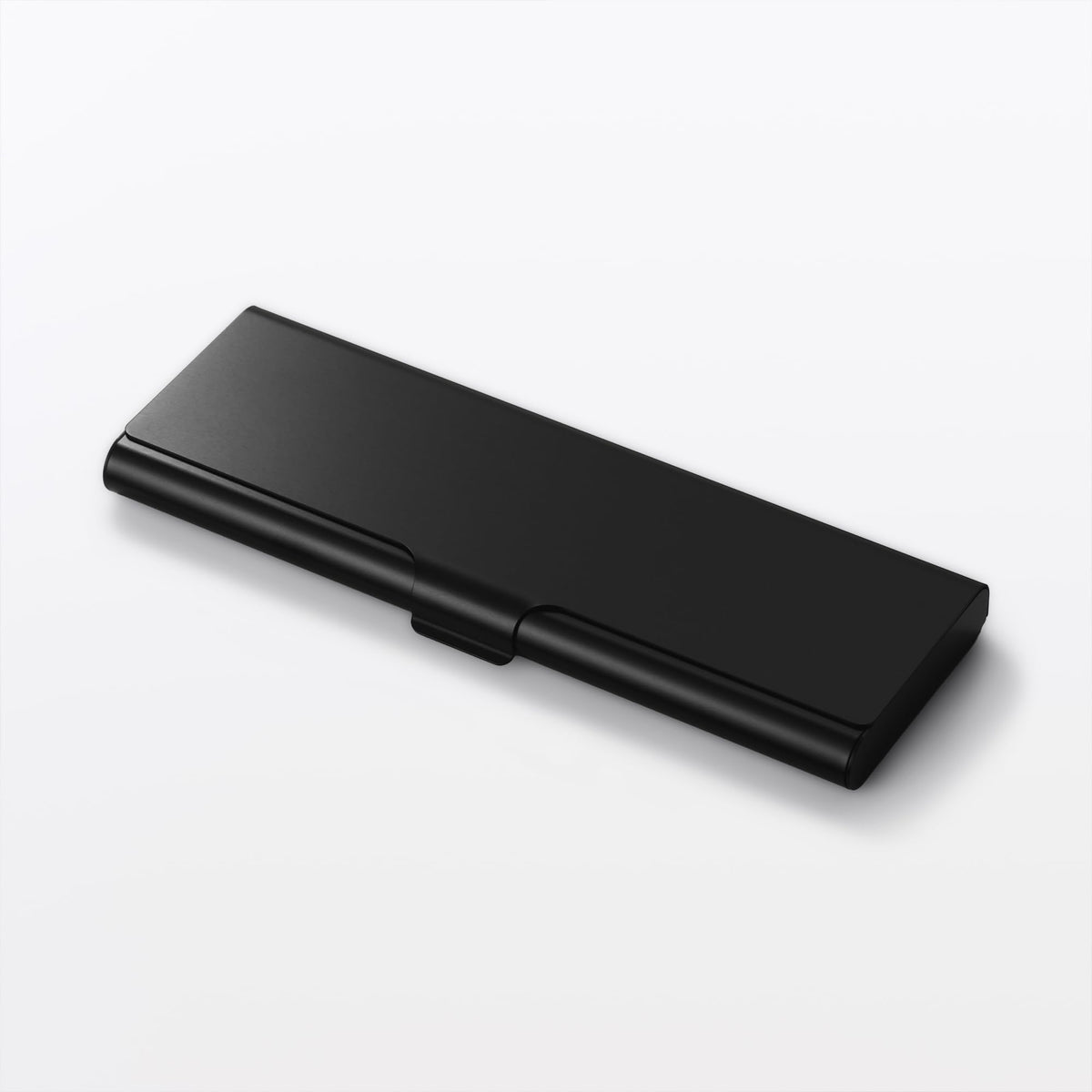 MUJI 23079976 Aluminum Pen Case, Black, Flat Type, Approx. 2.4 x 6.9 x 0.6 inches (60 x 175 x 15 mm)