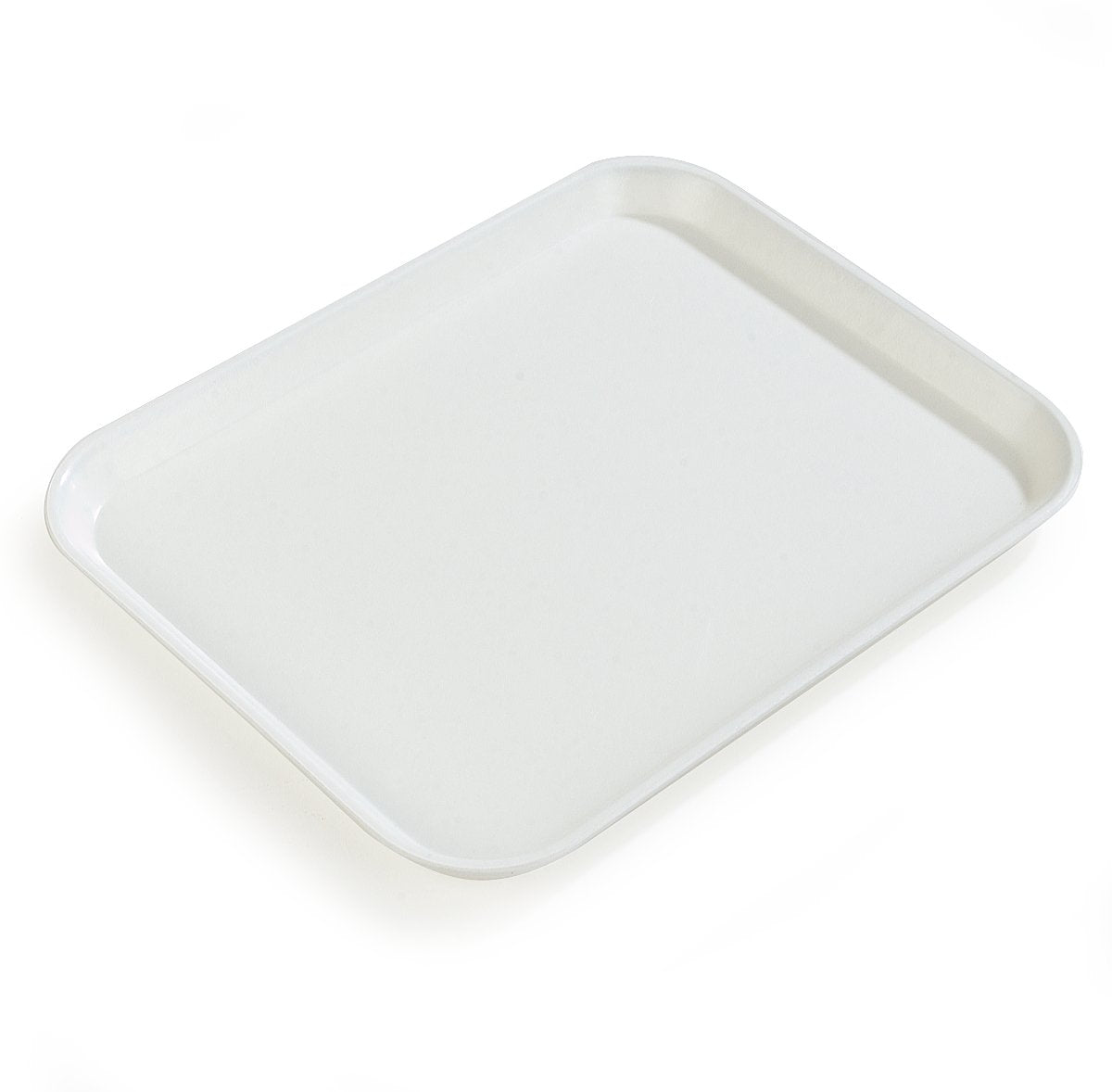 Carlisle FoodService Products 1410FG001 Glasteel Fiberglass Cafeteria/Fast Food Tray, NSF Certified, 13 3/4" Length x 10 5/8" Width, Bone White (Pack of 12)