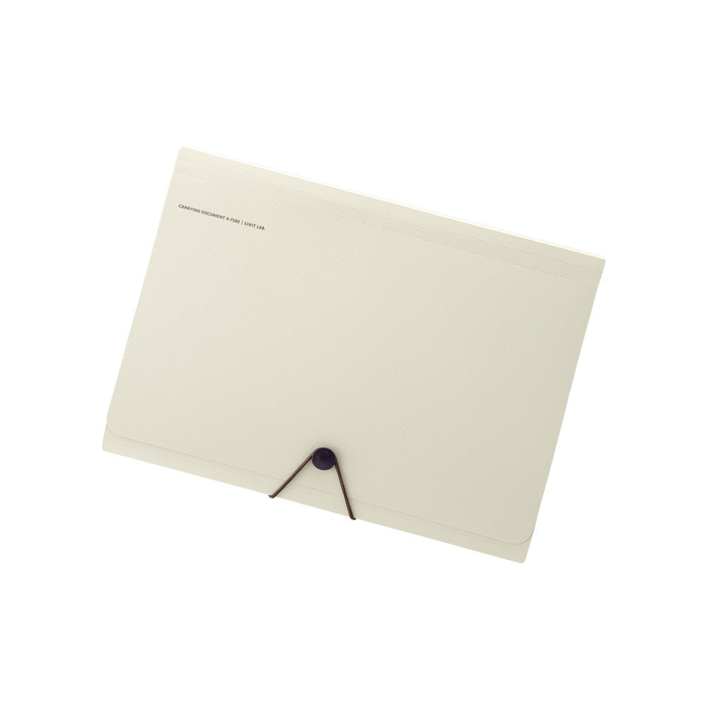 Lihit Lab A7589-16 Carrying Document Smart Fit A4 6 Pockets, Beige