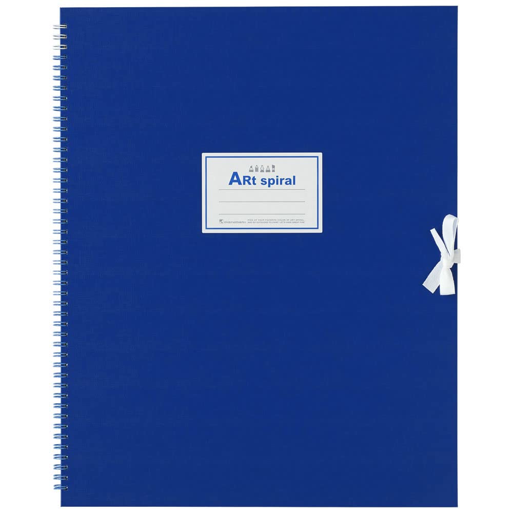 Maruman S316-02 F6 Art Spiral Sketchbook, Thick, Drawing Paper, Blue, 24 Sheets