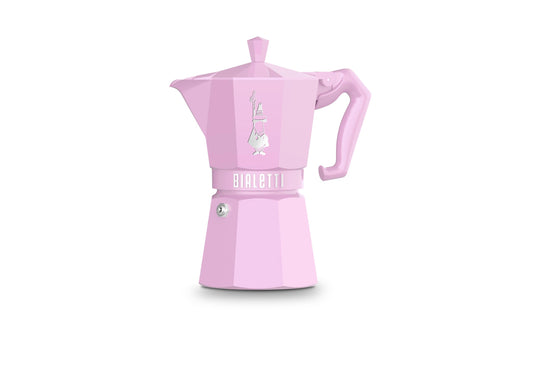 Bialetti Mocha Exclusive Pink 6 Cup Open Fire (Coffee Maker, Espresso Maker, Makinetta)