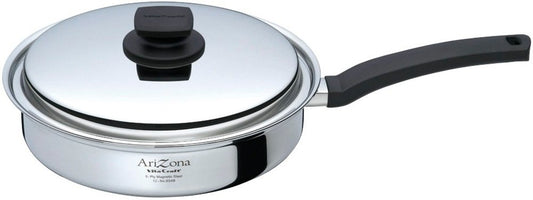 Vitacraft 8548 Frying Pan, 10.6 inches (27 cm), Arizona with Recipes, Silver
