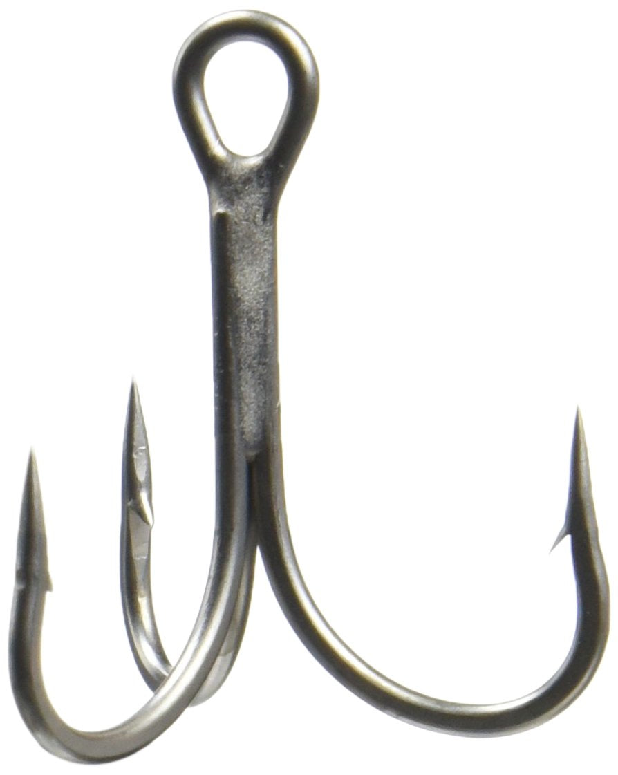 Evergreen Triple Hook Treble Magic No. 2, 4 Pieces, Matte Silver