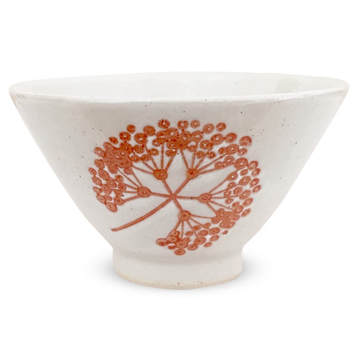 J-kitchens PNO604672 Dinner Rice Bowl, 4.3 inches (11 cm), Hasami Ware, Made in Japan, Nordic Tree Nuts, Red