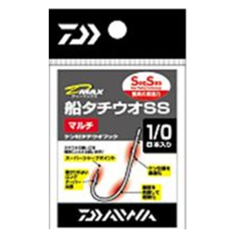 Daiwa 51040 Fishing Hook, 1/0 Saxus Hook, Multi