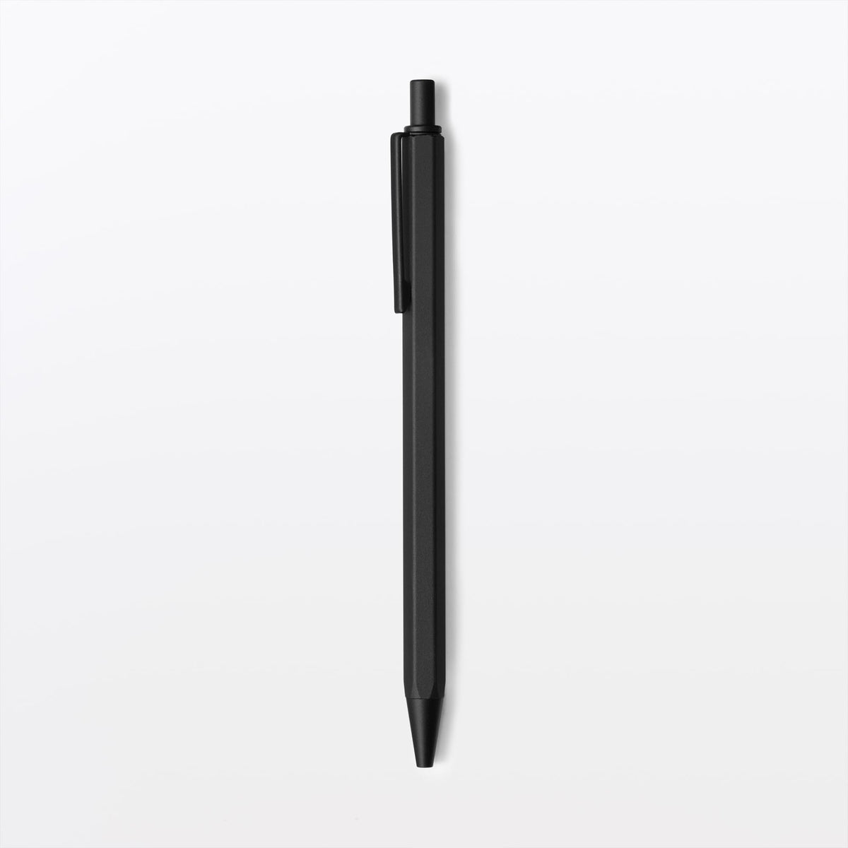MUJI Aluminum Hex Ballpoint Pen, Black, 0.7mm, Needle Type 23079945