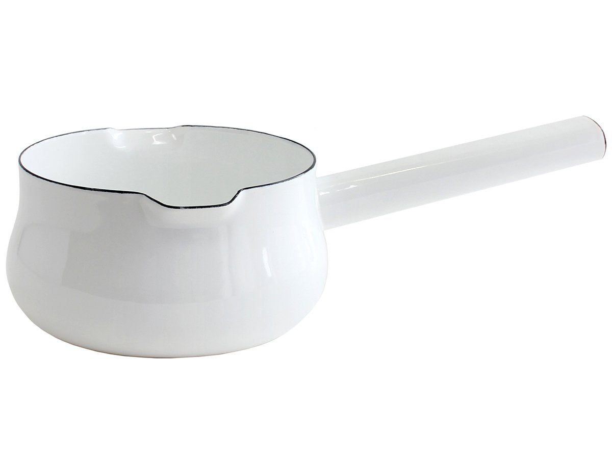 Nodahoro LK-15M Milk Pan, 5.9 inches (15 cm), Enameled Gas Fire/Induction Compatible, Single Handled Pot, Includes Both Openings, Made in Japan