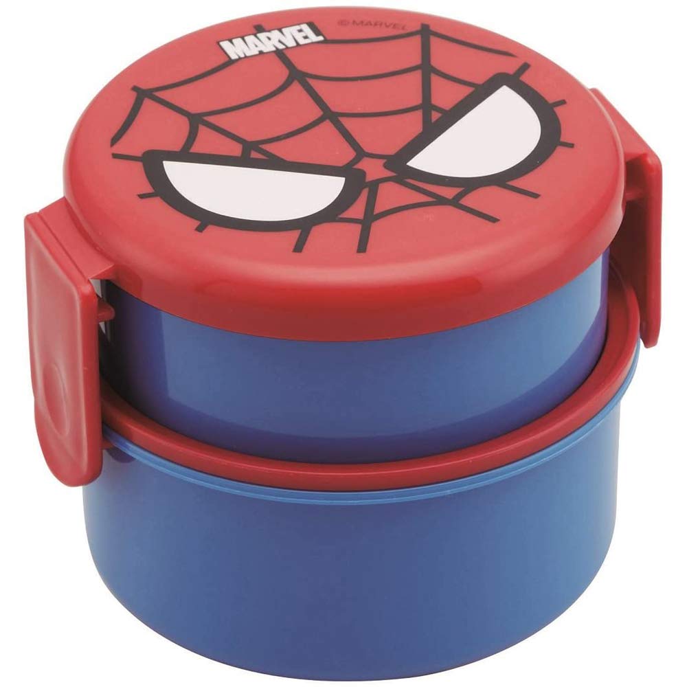 Spider-Man Lunch (Bento) Box from Japan with Two Compartments and Fork 16.9 fl oz (500 ml)