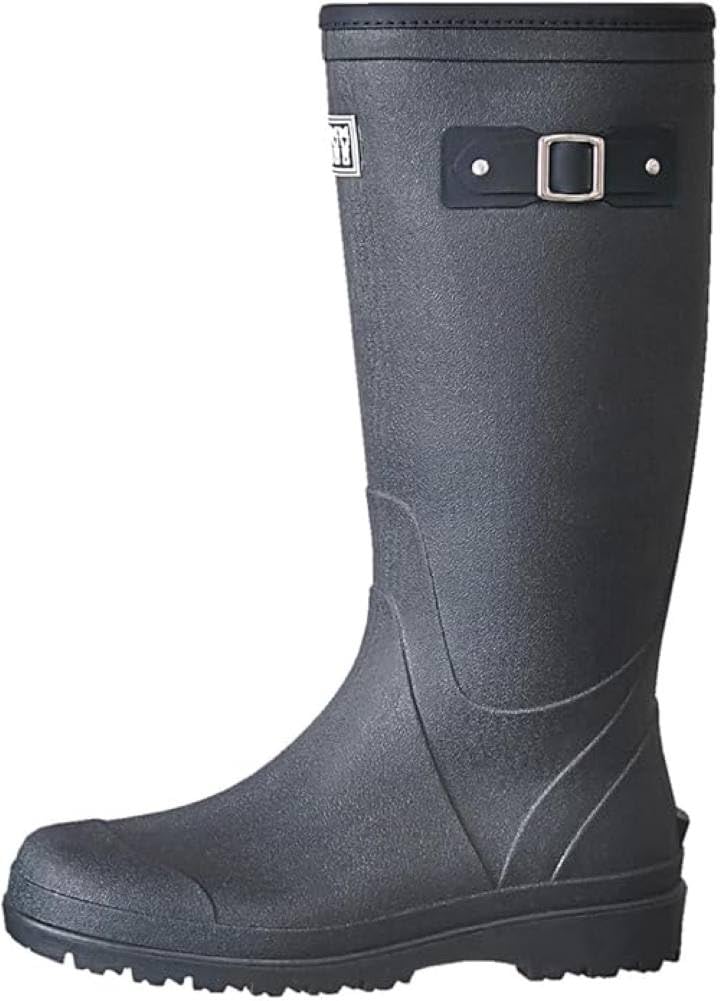 MITSUUMA(ミツウマ) Men's rain Boots Shoe, Black, LL