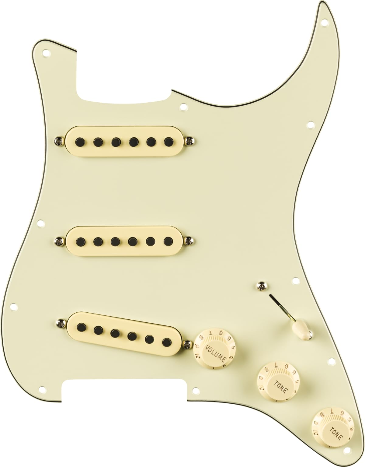 Fender Pre-Wired Stratocaster Pickguard, Eric Johnson Signature, 11-Hole, Mint Green