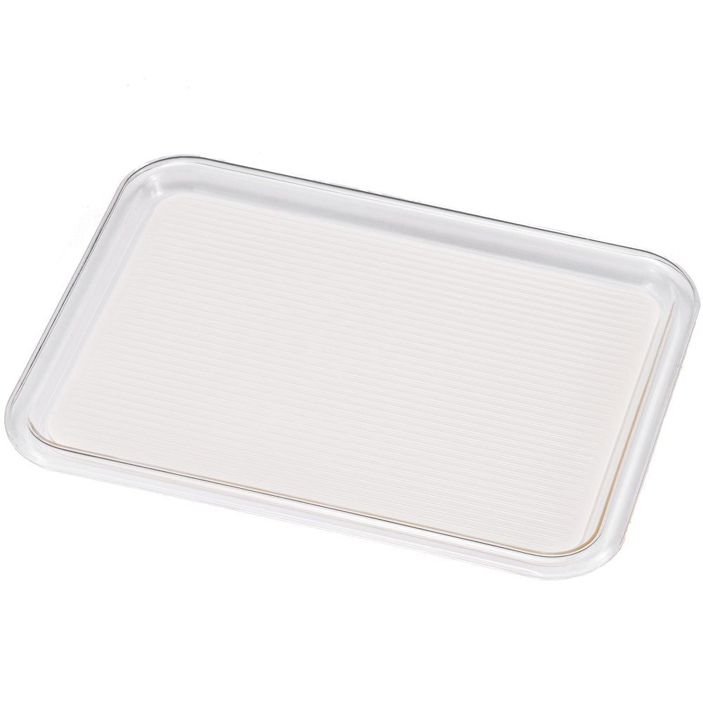 Akebono industry Non-Skid Magic Tray, Square - Medium - 303 × 225mm Clear/White (MT-1020)
