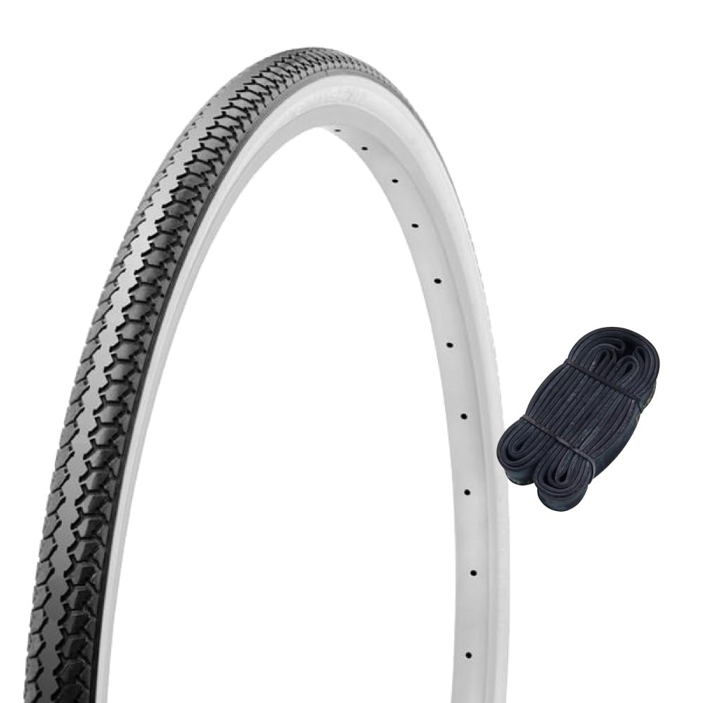 Shinko SR078 60153 26 Inch Bicycle Tire 0.05 inch (1.2 mm) Thick Tube Set Deming L/L 26 x 1 3/8 Black/White W/O SR078