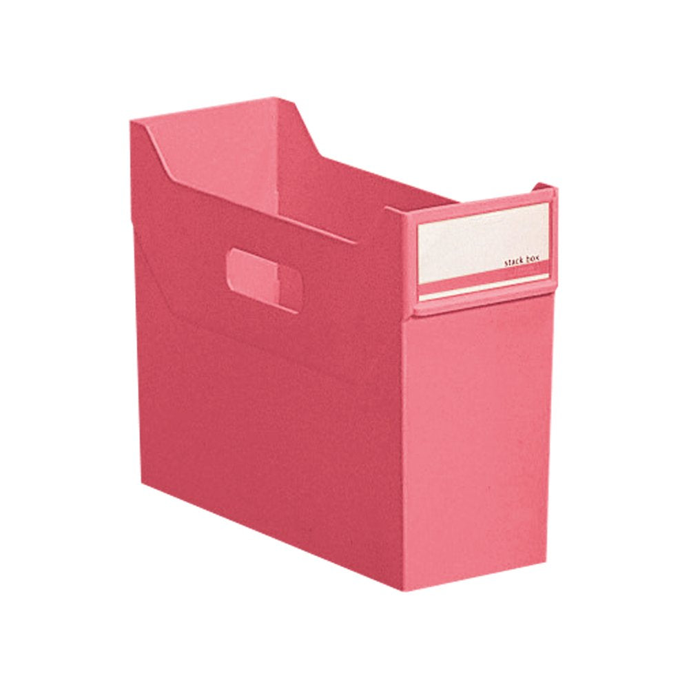Lihit Lab G1600-3 Stack Box, File Box, A4, Vertical, Red