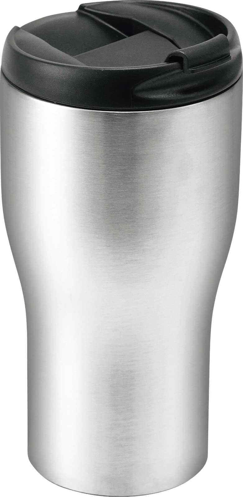 Kakusee UC-06 Silver Tumbler, 12.8 fl oz (380 ml) with Lid, Wide Mouth, Anti-Slip, Vacuum Double Layer Structure, Heat Retention, Cold Retention, Durable Stainless Steel, Slim Bottle, Easy to Hold,