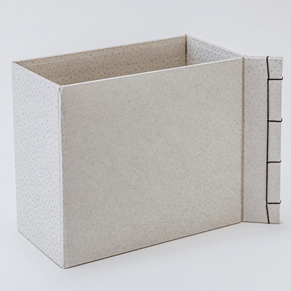 Shoyado 53203 Tojihako Storage Box, 2.8 x 5.5 inches (7 x 14 cm), Dots, Gray