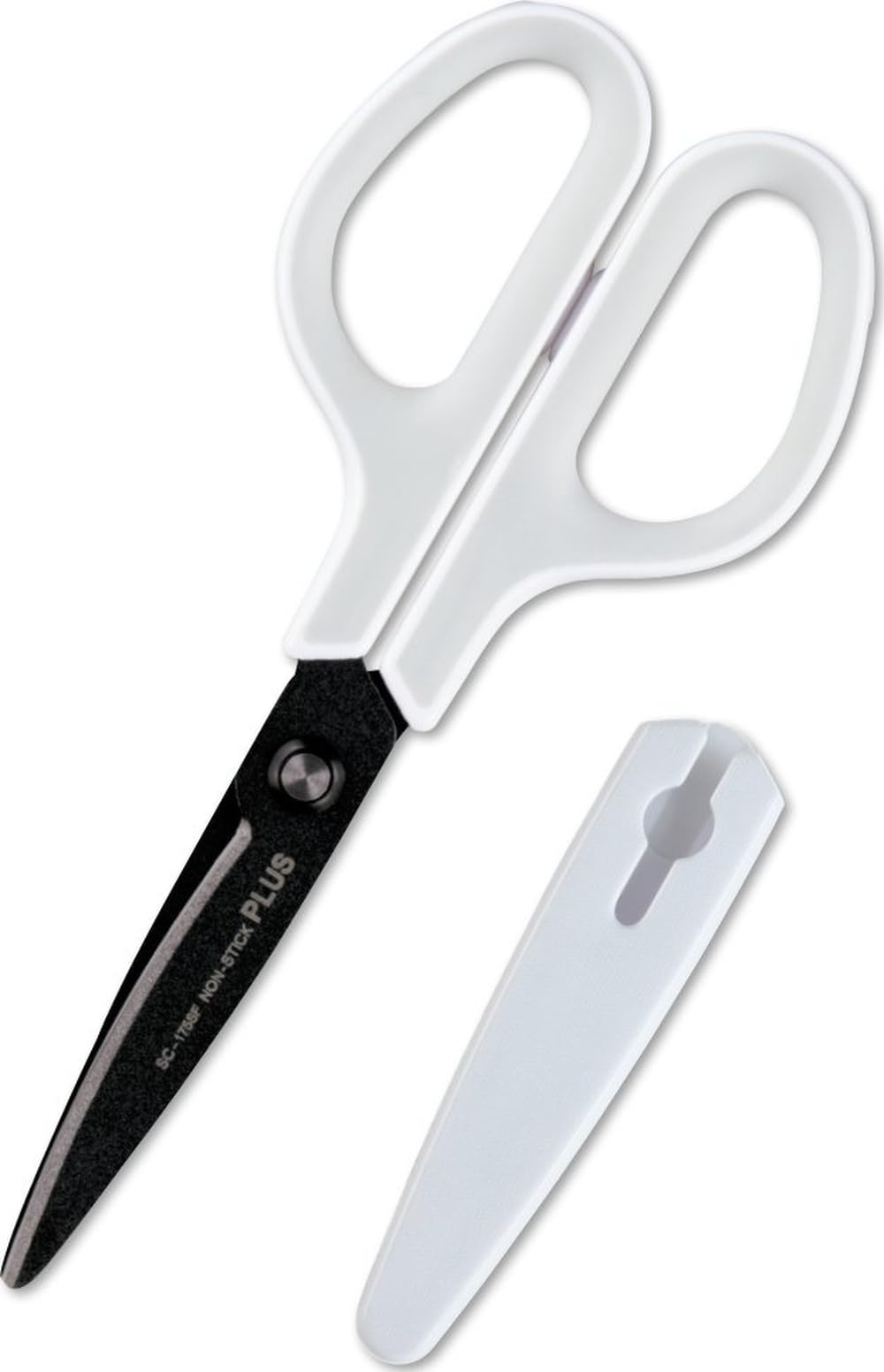 Plus Scissor Fit Cut Curve, Fluorine Coated, Memory Foam Grip, Adhesive Tape, Glue, Non-sticky, 30 Degrees, SC-175SF, White/Gray 34-515