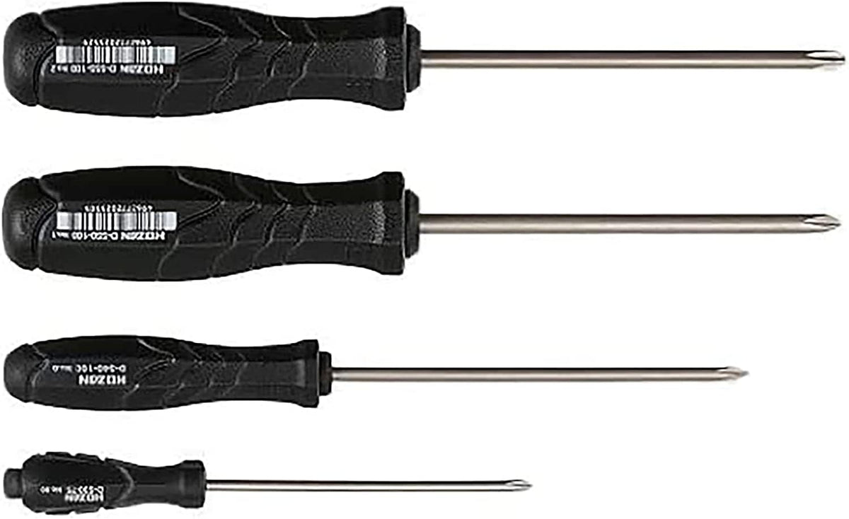 Hozan Jis Screwdriver Set Of 4 D-530-75/D-540-100/D-550-100/D-555-100 Japanese Screwdrivers