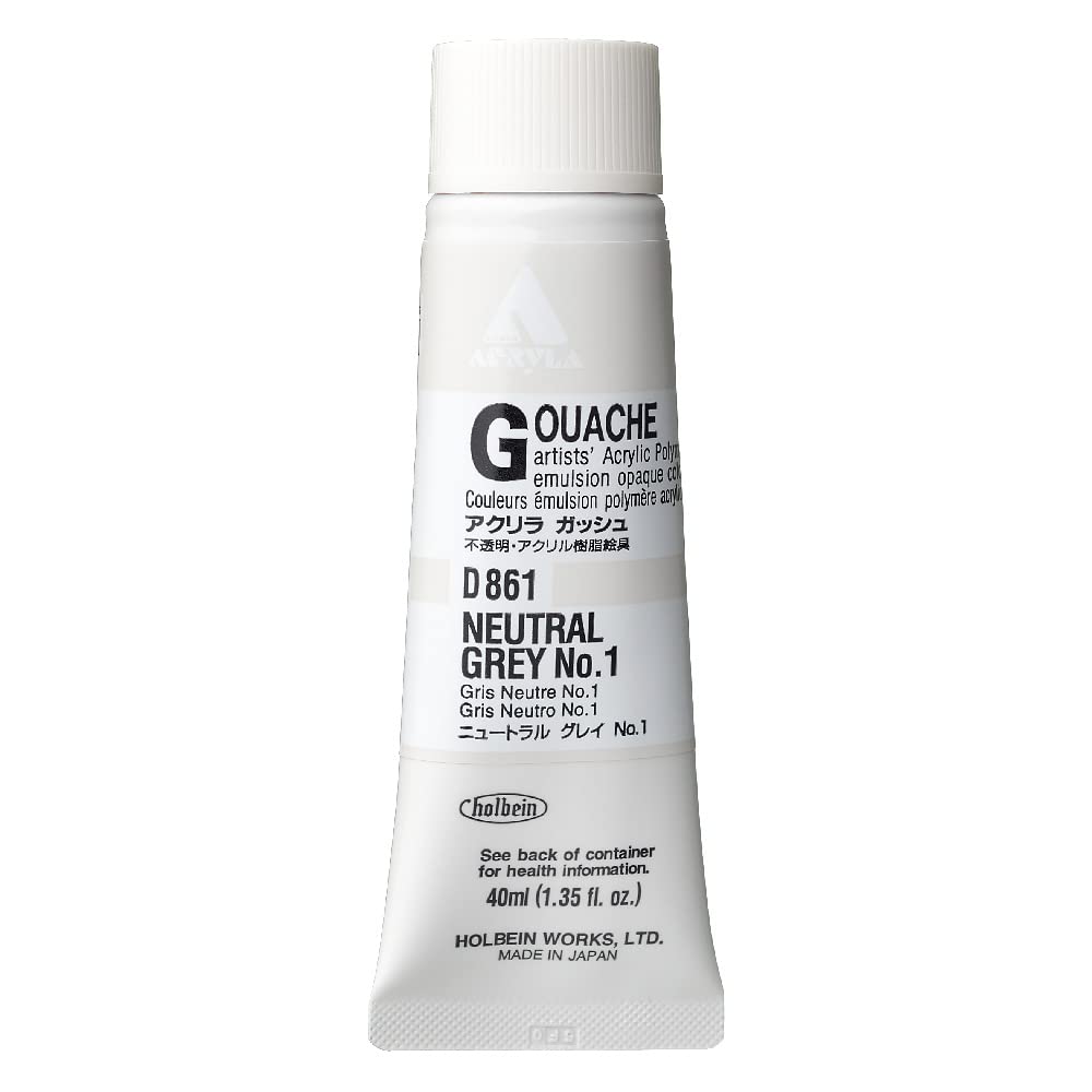 Holbein Acrylic Gouache 40 ml Neutral Grey #1