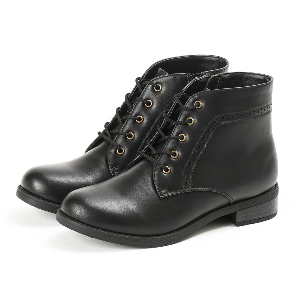 AcureZ(アキュアーズ) Women's Traditional Boots Oxford, Black Smooth, S 3E