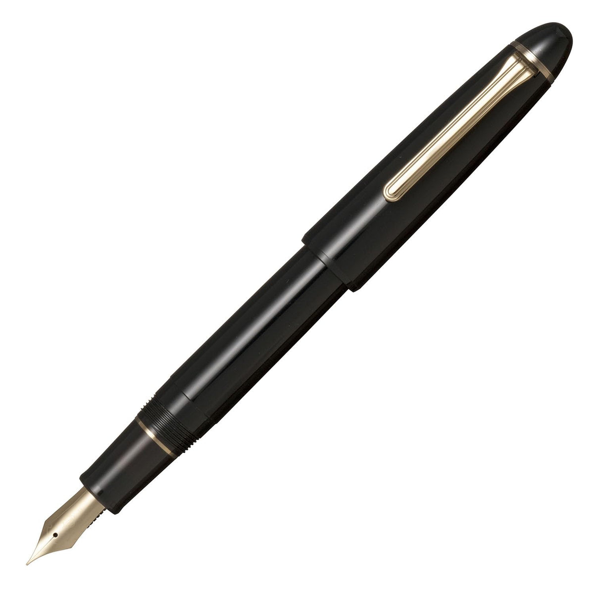 SAILOR Profit Casual L Gold Trim Fountain Pen, Clear Black Medium Fine Nib (MF), Japanese Made Writing Pen 11-0820-320