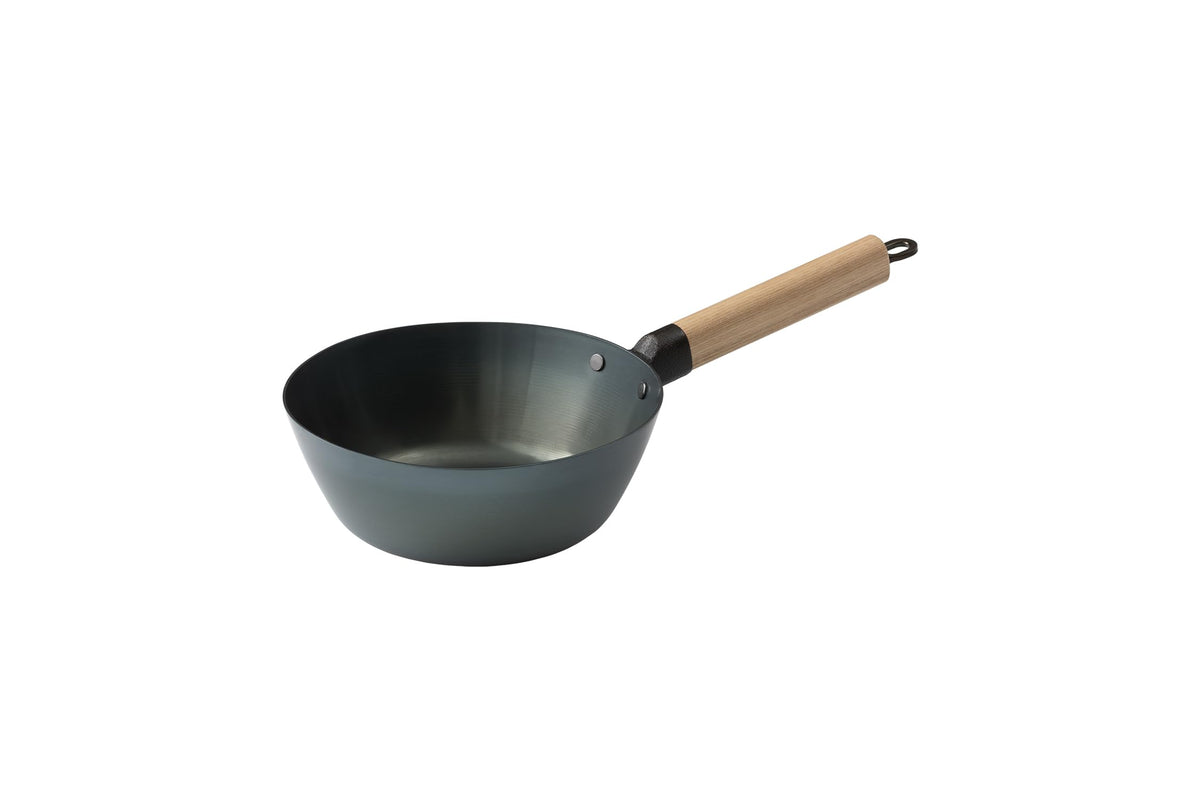 Like-it Iron Frying Pan with Removable Handle, 7.9 inches (20 cm), Deep Type, IH, Compatible with Gas Fire, Oven OK, Oil-conditioned, Saute Pan, Iron, Made in Japan