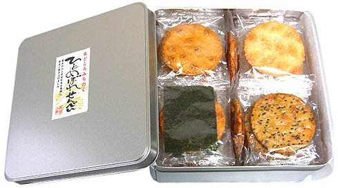 Ajiizumi canned Hitomebore crackers assortment 30 pieces