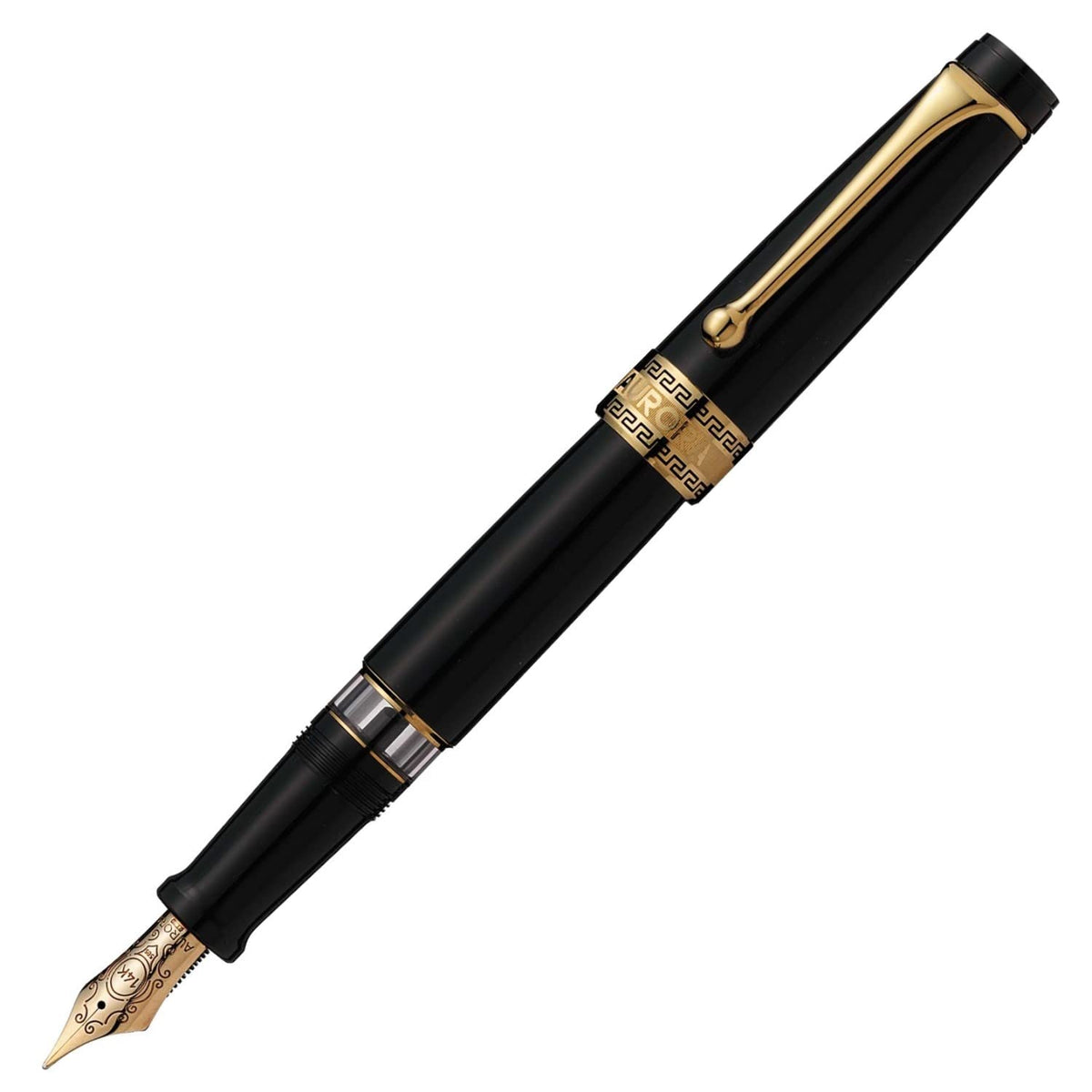 Aurora Optima Nero GT 997-NF Fountain Pen, F, Fine Point, Genuine Imported