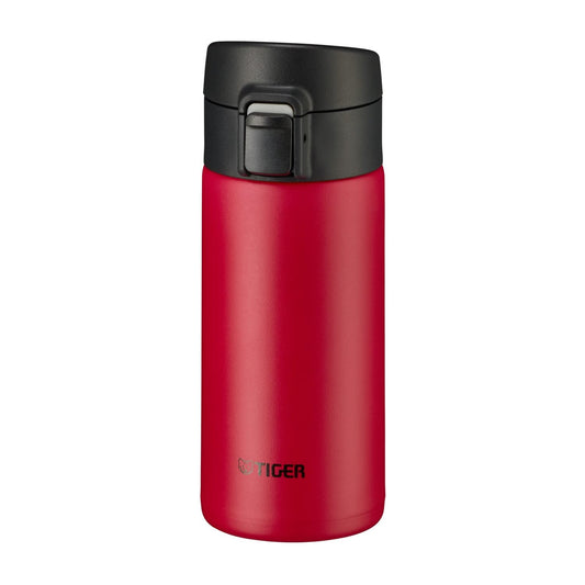 Tiger Thermos Flask MKA-K036RK Tiger Water Bottle, 12.2 fl oz (360 ml), One-touch, Lightweight, Stainless Steel Bottle, Vacuum Insulated, Hot and Cold Retention, Red