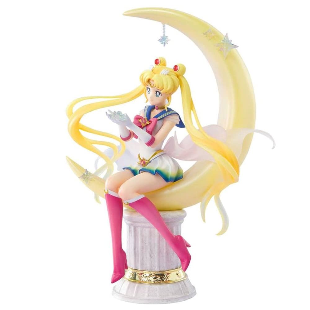 TAMASHII NATIONS - Pretty Guardian Sailor Moon Eternal The Movie - Super Sailor Moon -Bright Moon & Legendary Silver Crystal, Bandai Spirits Figuarts Zero Chouette Figure