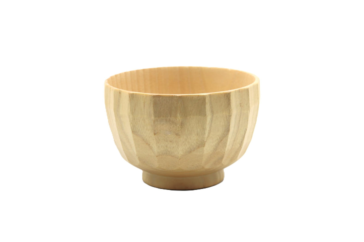 Kaduta Kiyobei Shoten Wooden Bowl, Hamakura, Soup Bowl, Nano Coat, Dishwasher Safe, Natural