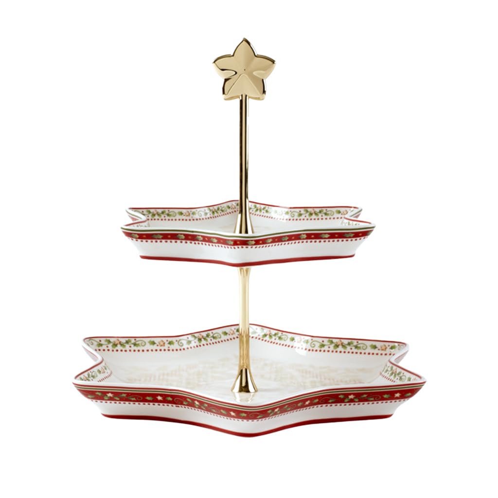 Villeroy & Boch Winter Bakery Delight Traystand, Porcelain, Multi-Colour, 28 x 32 x 8.5 cm, Etagere, Christmas Theme