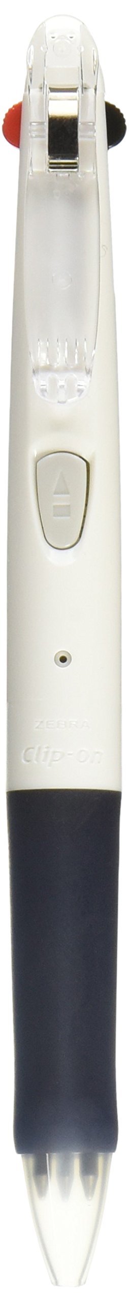 Zebra Clip-On G Series 3 Color Ballpoint Multi Pen, 0.7 mm, White Body (B3A3-W)