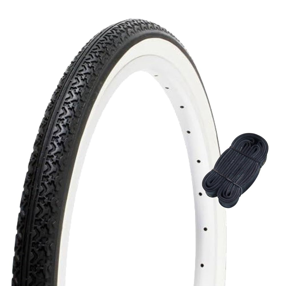 Shinko 60261 22 Inch Bicycle Tire Tube Set Standard Tires 22 x 1.3/4 Black/White W/O SR133