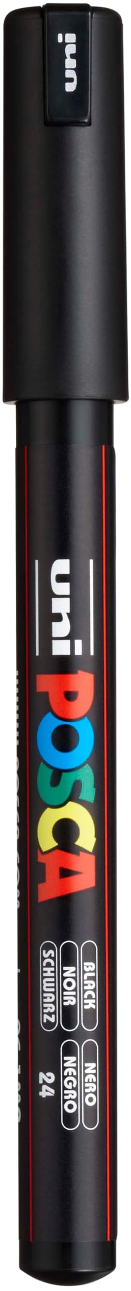 uni POSCA PC-1MR Water-Based Paint Markers, Extra Fine Tip (0.7mm), Black