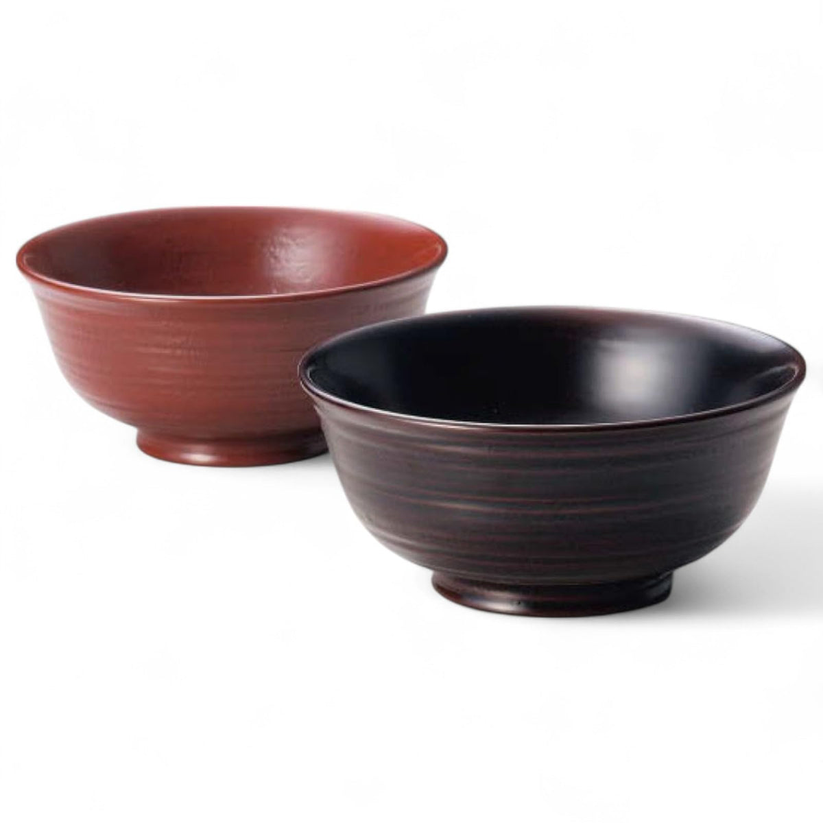 J-kitchens PID-528848 Lacquerware Set of 2 Wooden Bowls Wooden Honhardwood Lacquer Painted Hand Painted Made in Japan