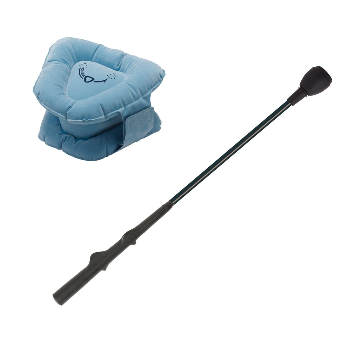 Tabata GV0366 + GV0244 SH (GV8028) Golf Bare Swing Practice Equipment, Golf Practice Equipment, Triangular Teacher Fit Tornado Stick, Model Grip, Indoor, Short, Hard