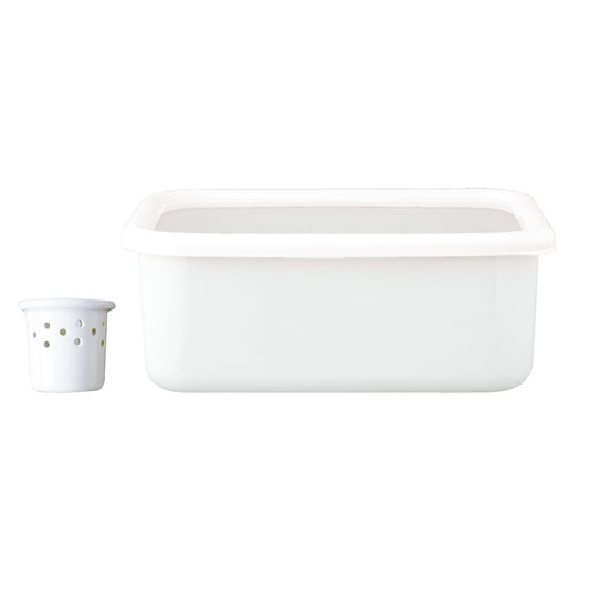 Fuji Hollow NK-201 Enameled Pickles Container, Little Bran Pickled Container, 0.9 gal (2.8 L)