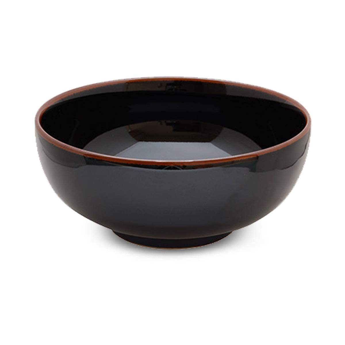 Hakusan Porcelain 5 Size Asamen Bowl, Black, Φ6.1 x 2.8 inches (15.5 x 7 cm), 27.6 fl oz (800 ml), Tenmu, Hasami Yaki, Made in Japan