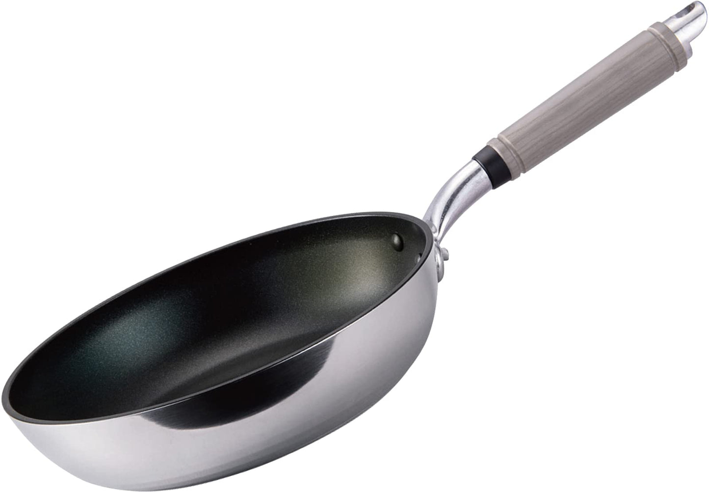 Hokuriku Alumi FAN A-2812 Lightweight Frying Pan, 9.4 inches (24 cm), For Gas Fire, Made in Japan