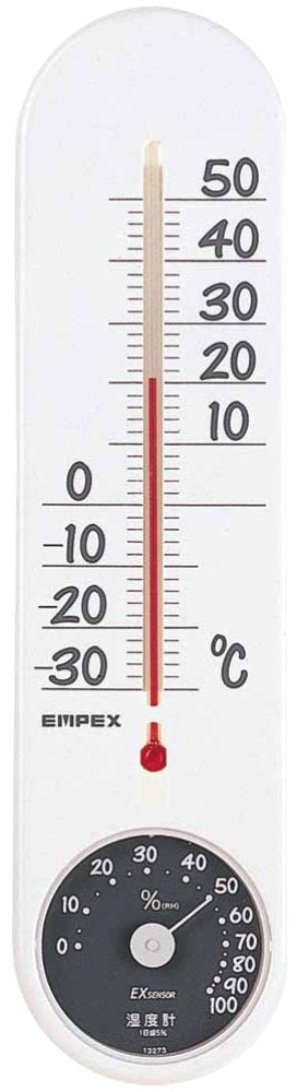 enpekkusu Weather Meter, Temperature and Humidity Meter, on a memory Hygrometer Wall Made in Japan White TG – 6621