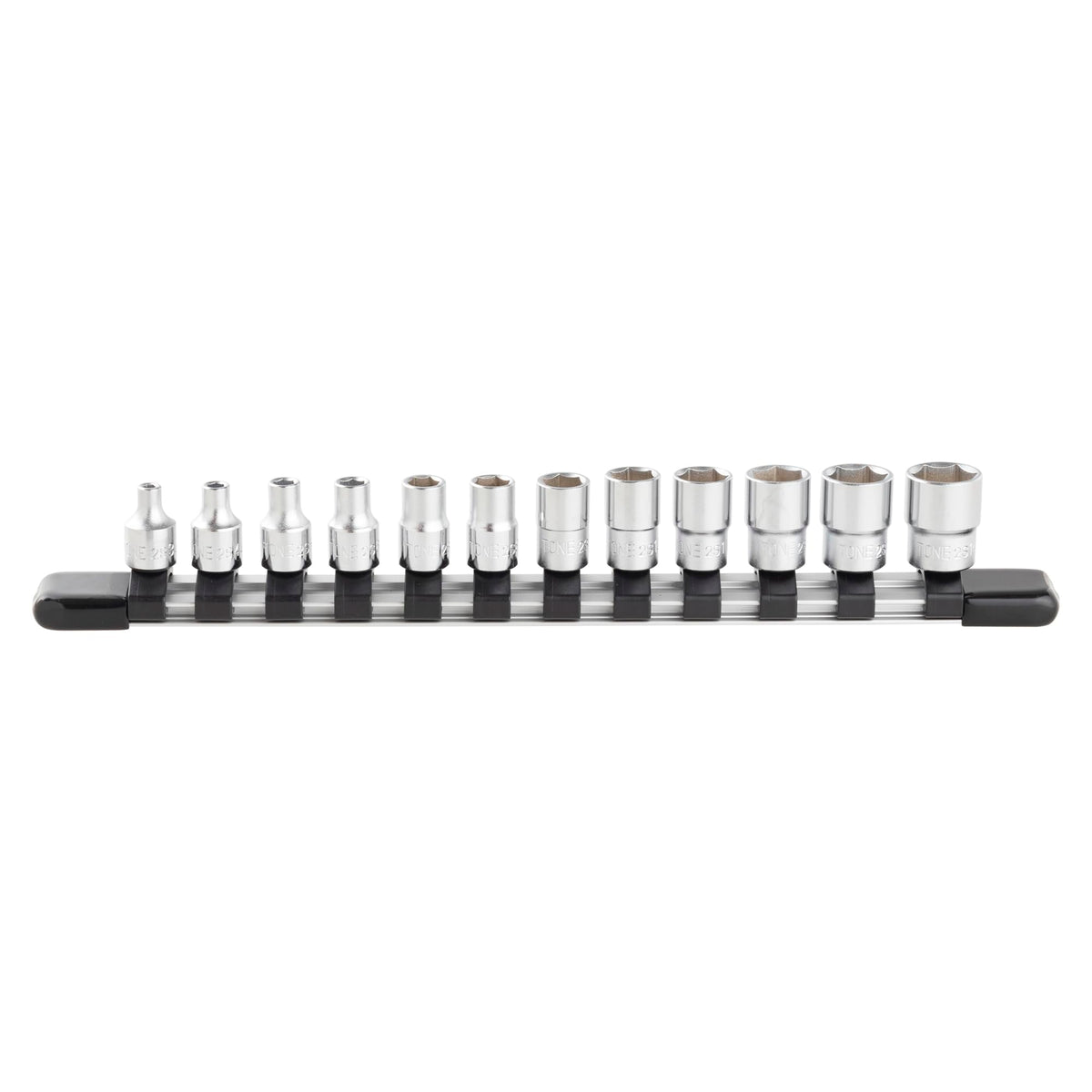 TONE Socket Set 6-Point with Socket Holder HS212 1/4" Inch Drive 12-Piece