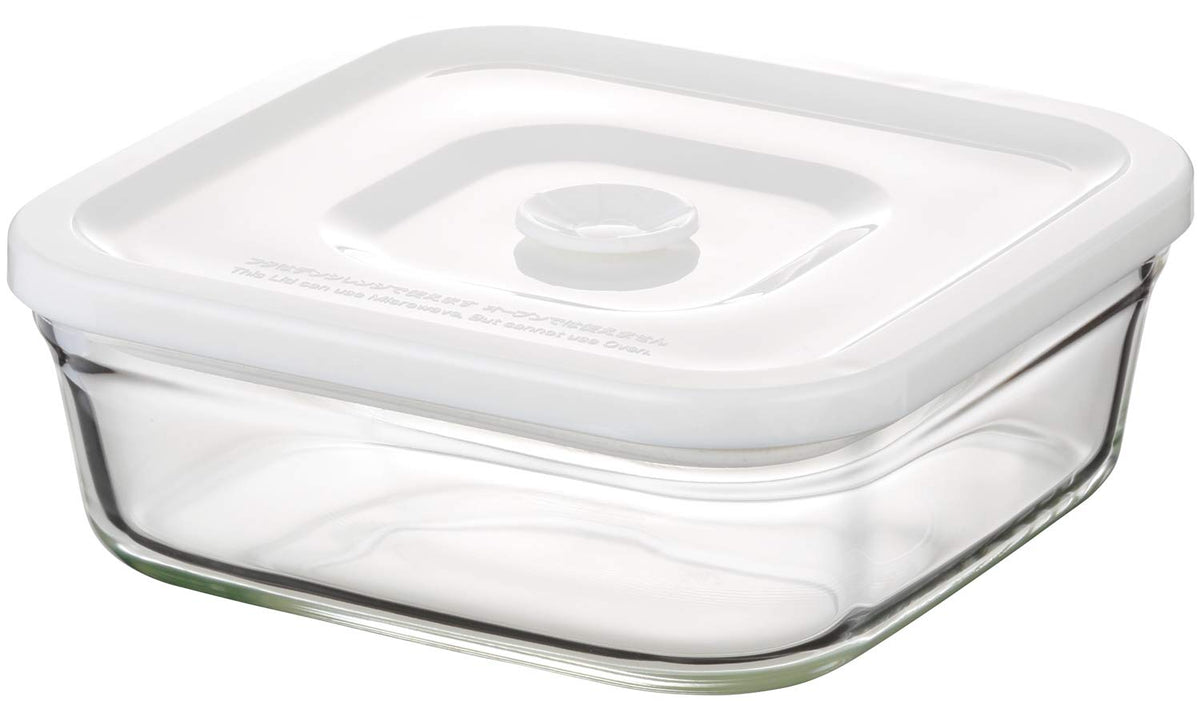 iwaki C3247MP-W Pack & Range Heat-Resistant Glass Sealed Container, White, M, Diameter 6.1 x Height 2.2 inches (15.5 x 5.5 cm), 15.2 fl oz (450 ml), Microwave