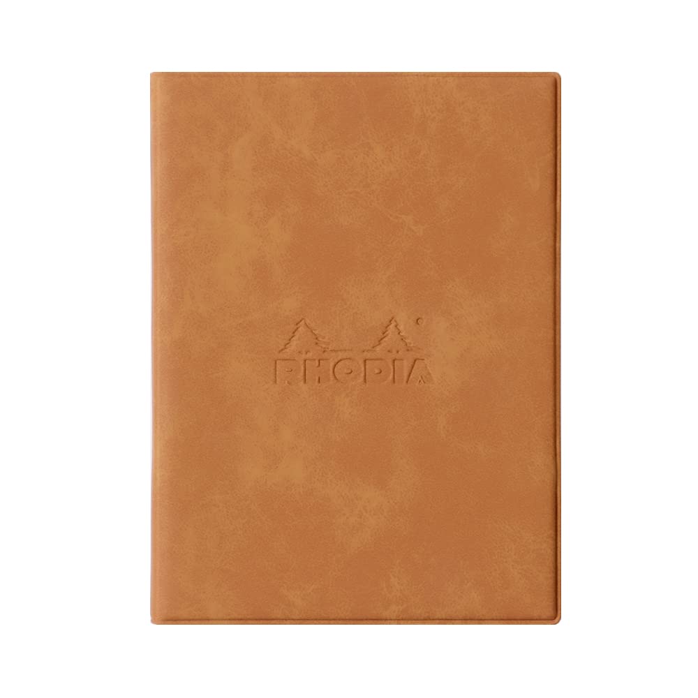 Rhodia cfrdphc13cam PVC Hard Cover No.13 (A6), Camel (1 Block RHODIA Orange)