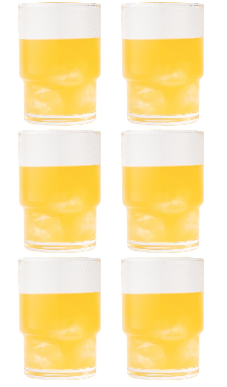 Toyo Sasaki Glass 00446HS Glass Tumbler, 8.5 fl oz (250 ml), HS Stack, Bobbin, Made in Japan, Dishwasher Safe, Pack of 6