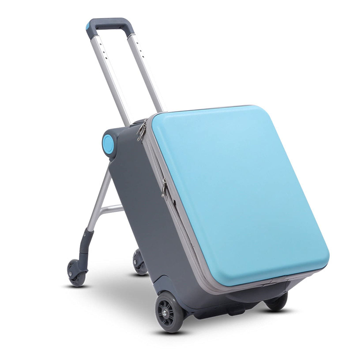 Children's Trolley Can Ride Kid's Ride-On Suitcase in-Flight Bed - Help Your Child Relax Sleep on The Plane -Best for Ages 3-7 Pink (Blue)