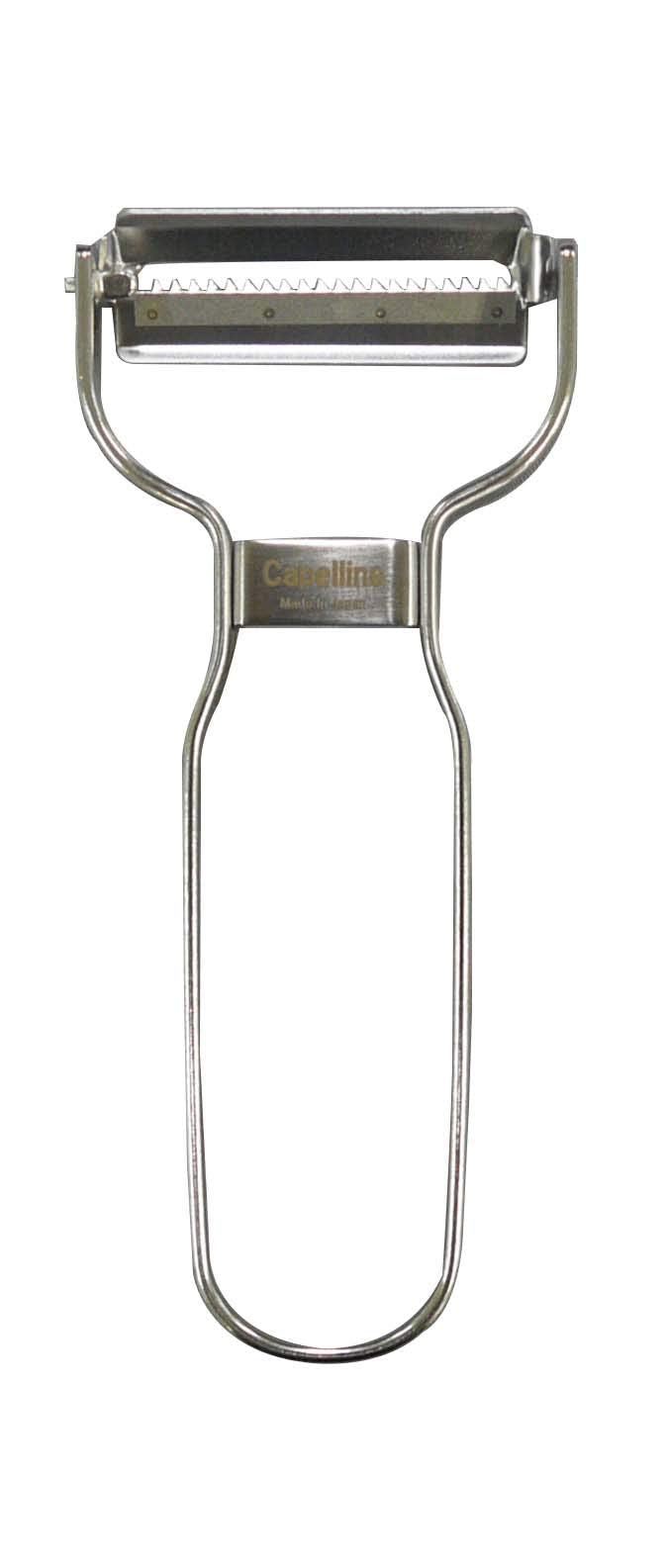 Tiger Crown 3950 Peeler (Peeler), Silver, W 2.1 x L 4.7 x H 0.6 inches (5.4 x 12 x 1.4 cm), Vegetable Noodles, Capellini Peeler